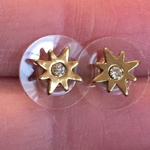 New Ann Taylor gold star earrings